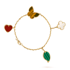[Elowen jewels ]ラッキースプリング 5モチーフ ゴールドブレスレット