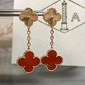 [Elowen jewels ]CLOVER 2 MOTIV LASER-KARNEOL-OHRRINGE