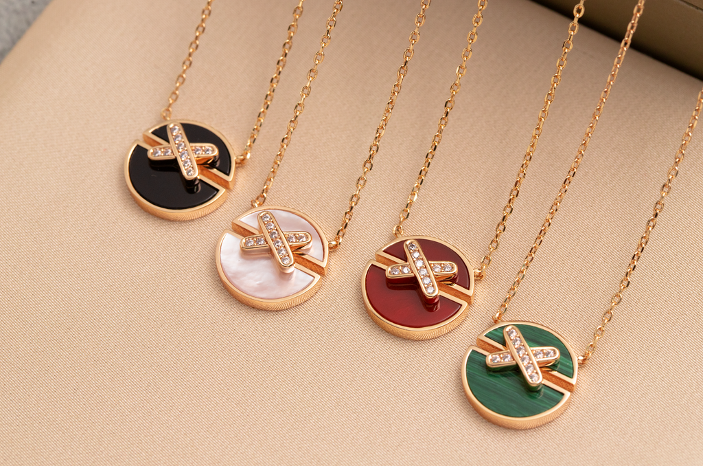 [Elowen jewels ]JEUX DE PINK GOLD DIAMOND NECKLACE