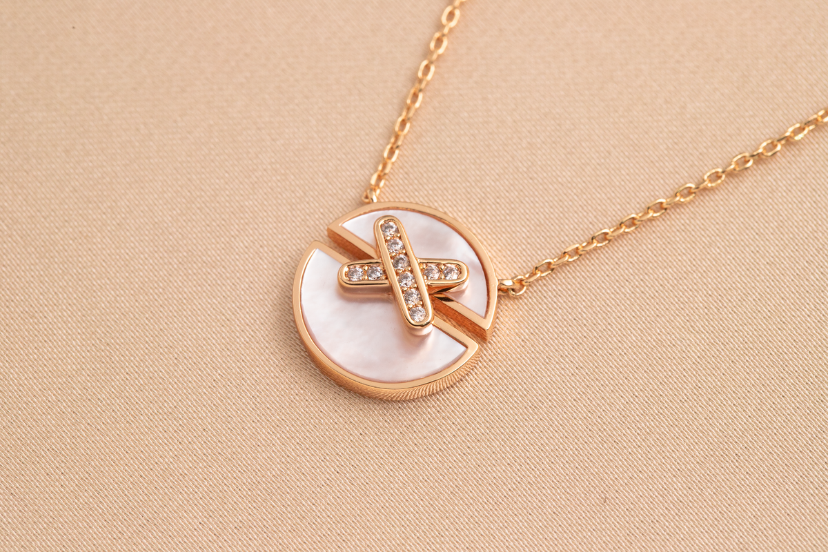 [Elowen jewels ]JEUX DE PINK GOLD DIAMOND NECKLACE