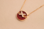 [Elowen jewels ]JEUX DE PINK GOLD DIAMOND NECKLACE
