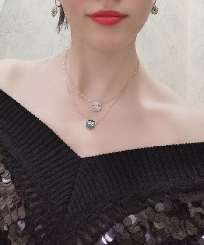 [Elowen Jewels]JEUX DE PINK GOLD DIAMOND NECKLACE