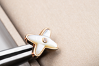 [Elowen jewels ]JEUX DE WHITE MOP PINK GOLD DIAMOND EARRINGS