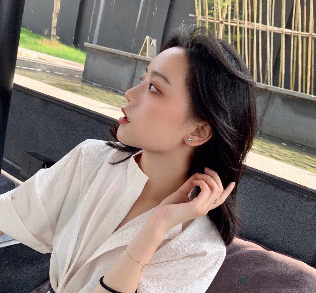 [Elowen Jewels]JEUX DE WHITE MOP ROSE GOLD DIAMOND EARRINGS