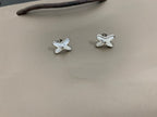 [Elowen jewels ]JEUX DE WHITE MOP SILVER DIAMOND EARRINGS
