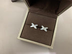 [Elowen jewels ]JEUX DE WHITE MOP SILVER DIAMOND EARRINGS