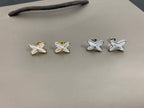 [Elowen jewels ]JEUX DE WHITE MOP SILVER DIAMOND EARRINGS