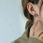 [Elowen jewels ]CLOVER MEDIUM 1 MOTIFS CARNELIAN  EARRINGS