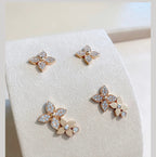 [Elowen jewels] スターブロッサム スタッドピアス ピンクゴールド ダイヤモンド