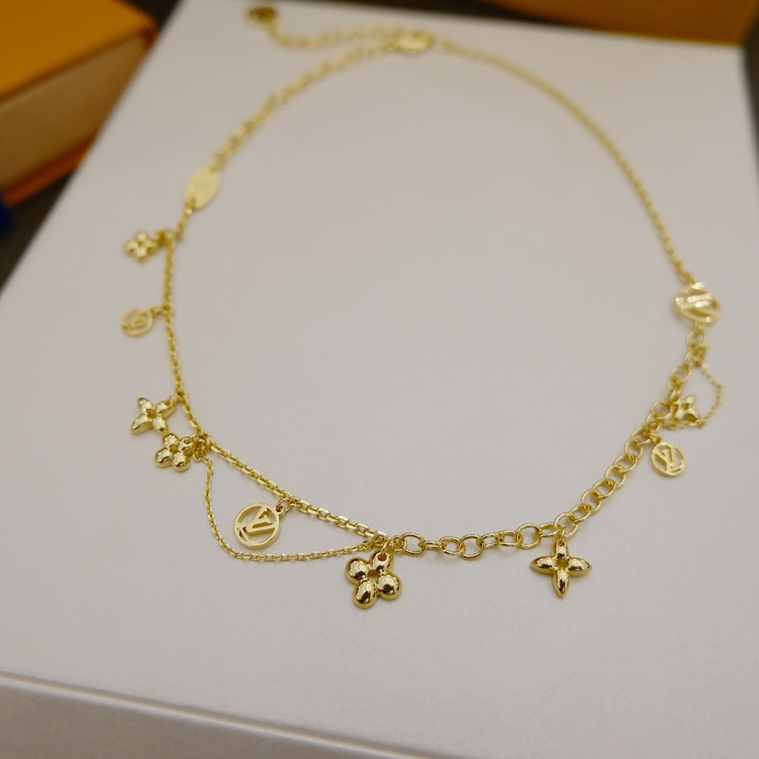 [Elowen jewels ]BLOOMING SUPPLE NECKLACE BRASS