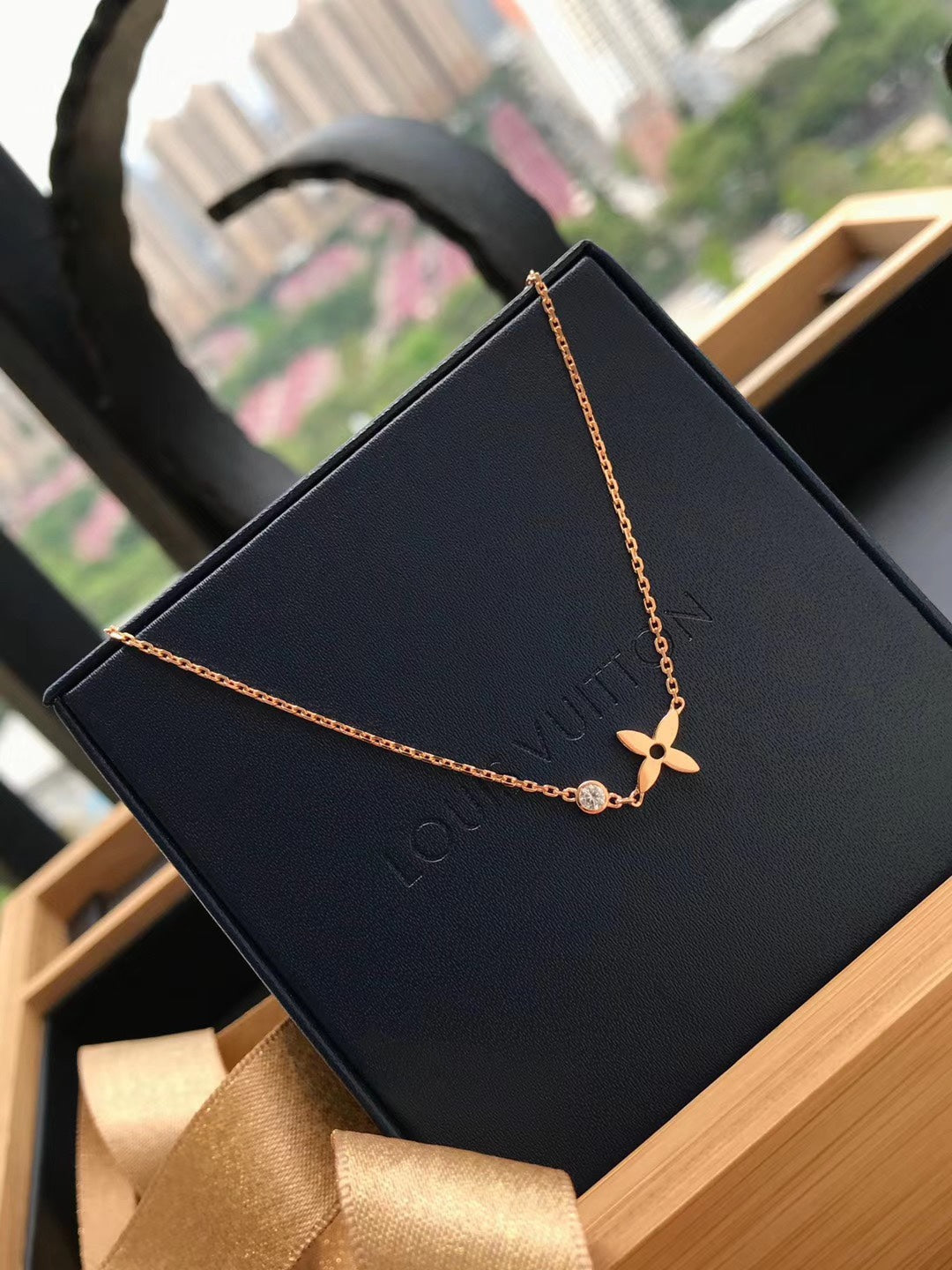[Elowen jewels ]BLOSSOM PENDANT PINK GOLD AND DIAMOND