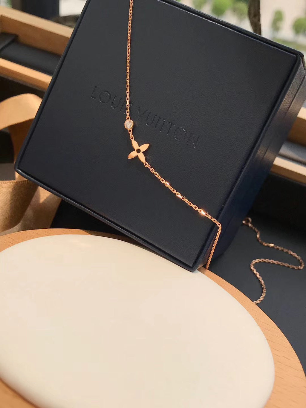 [Elowen jewels ]BLÜTEN-ANHÄNGER ROSÉGOLD UND DIAMANT