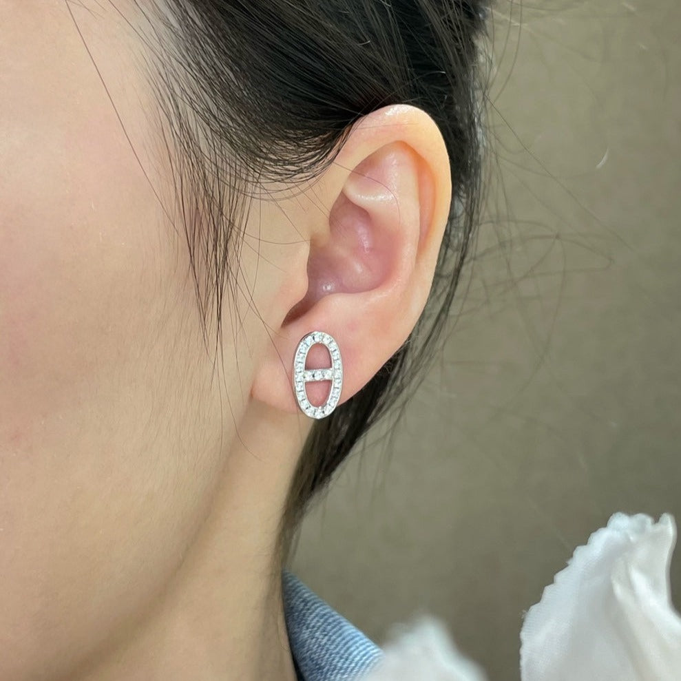 [Elowen jewels ]HM VOLLDIAMANT SCHWEINENASEN-OHRSTECKER