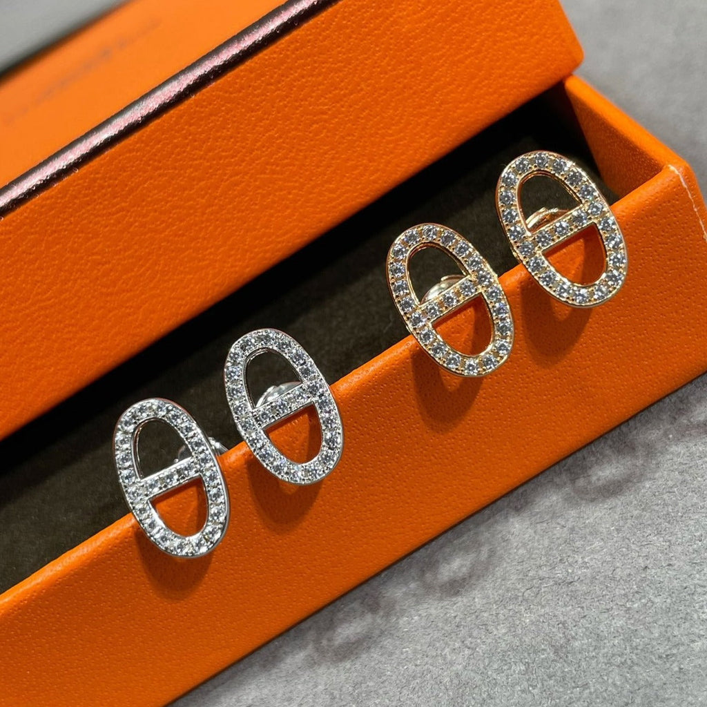 [Elowen jewels ]HM VOLLDIAMANT SCHWEINENASEN-OHRSTECKER