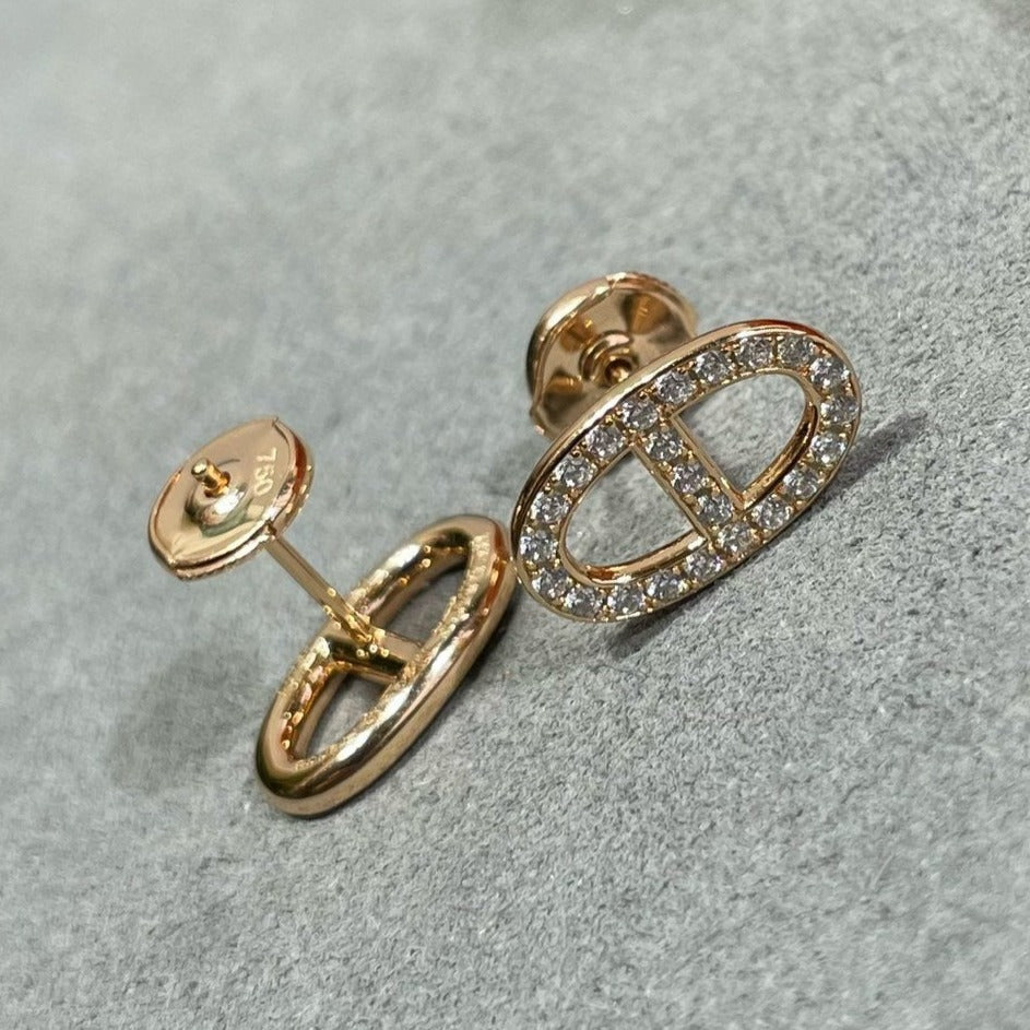 [Elowen jewels ]HM VOLLDIAMANT SCHWEINENASEN-OHRSTECKER