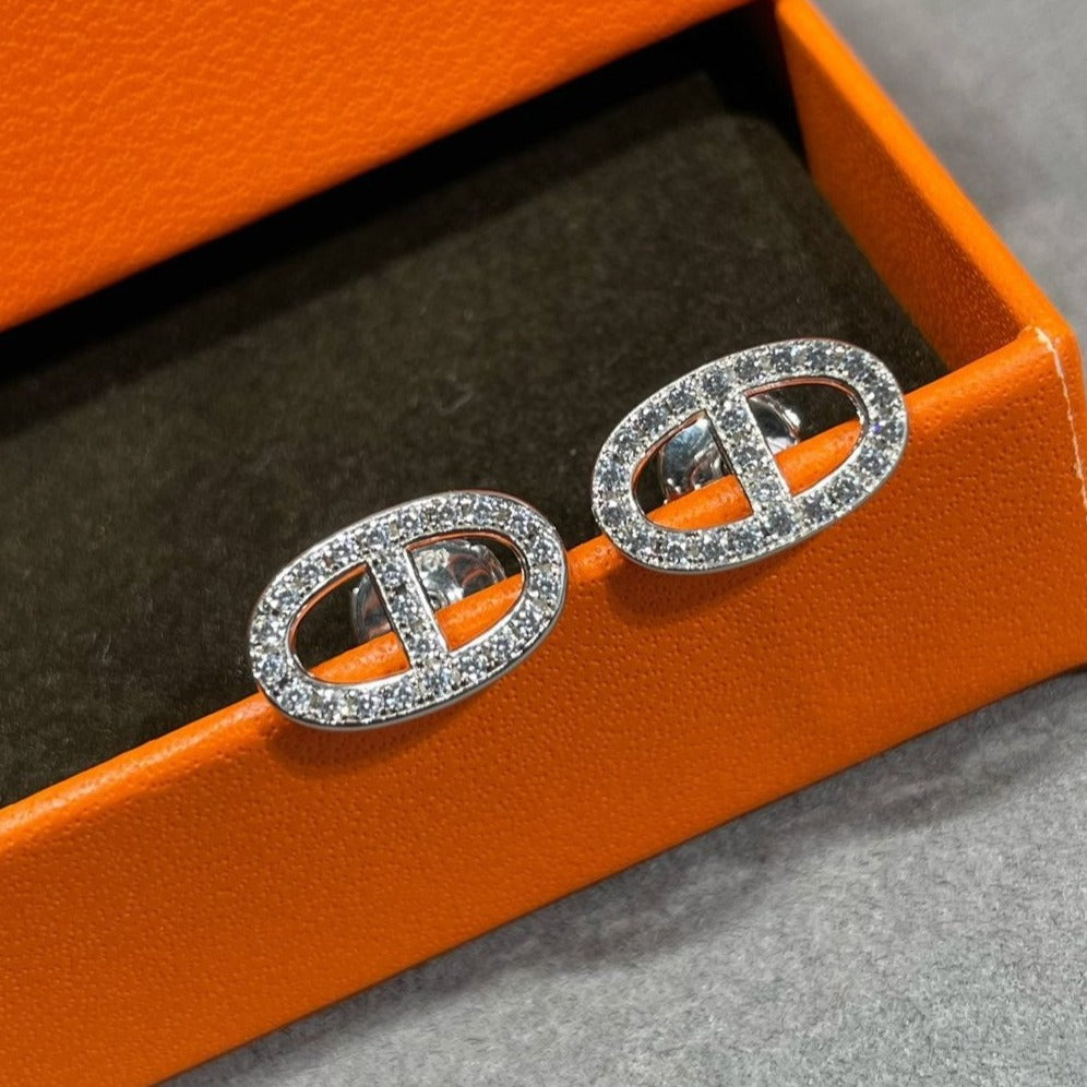 [Elowen jewels ]HM VOLLDIAMANT SCHWEINENASEN-OHRSTECKER