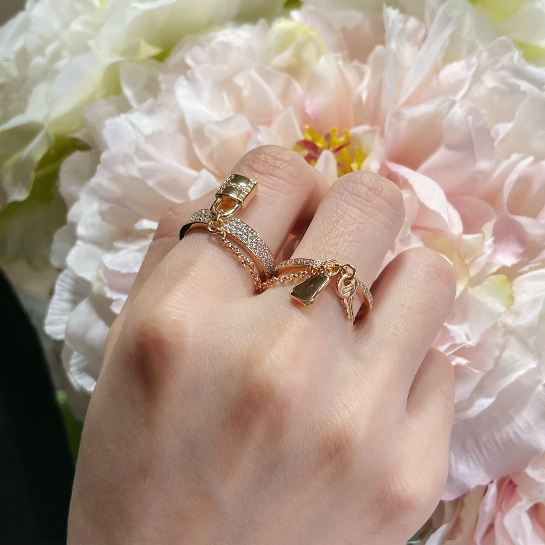 [Elowen jewels ]HM KELLY CLOCHETTE DOUBLE RING IN  WITH DIAMONDS