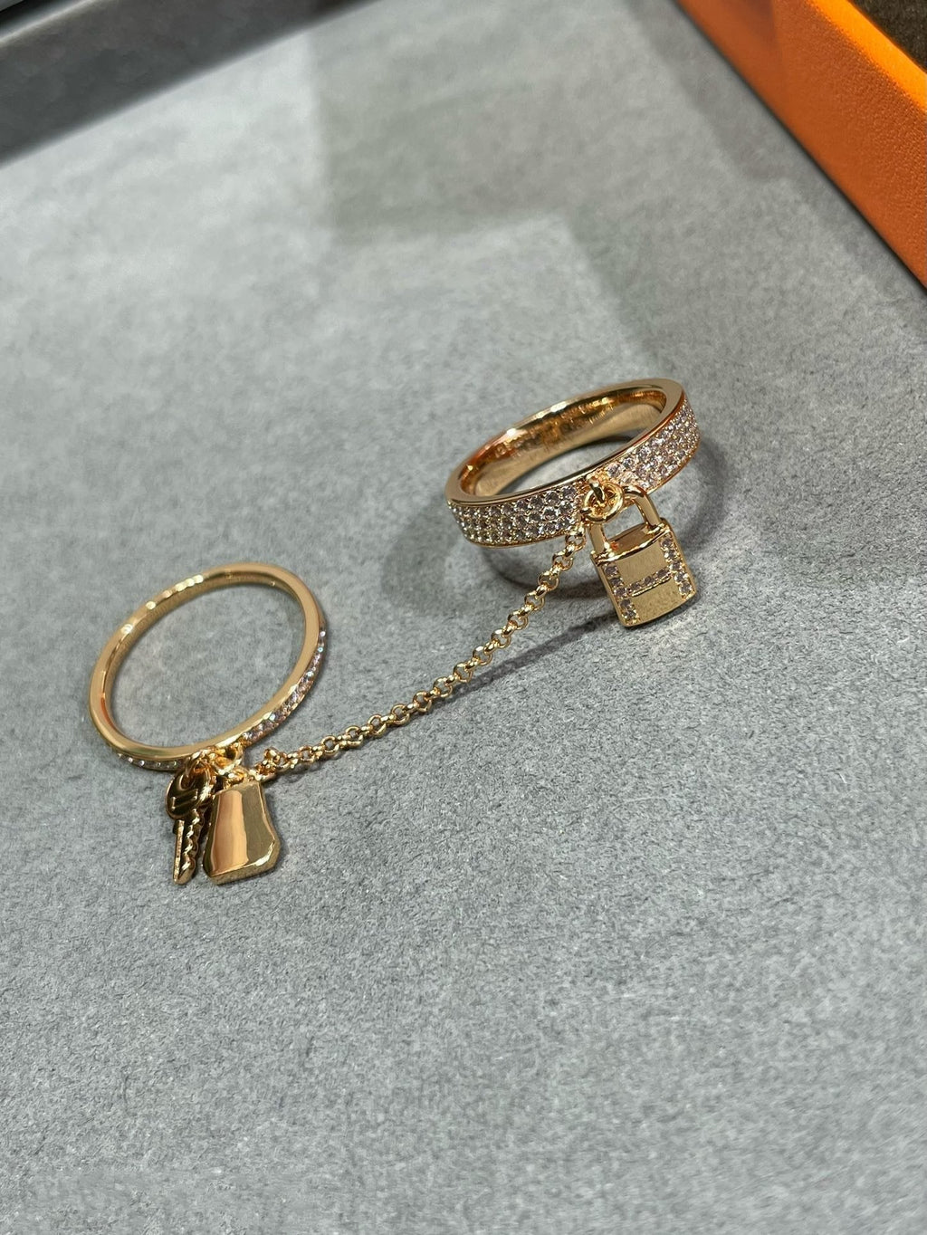 [Elowen jewels ]HM ケリー クロシェット ダブルリング ダイヤモンド付き