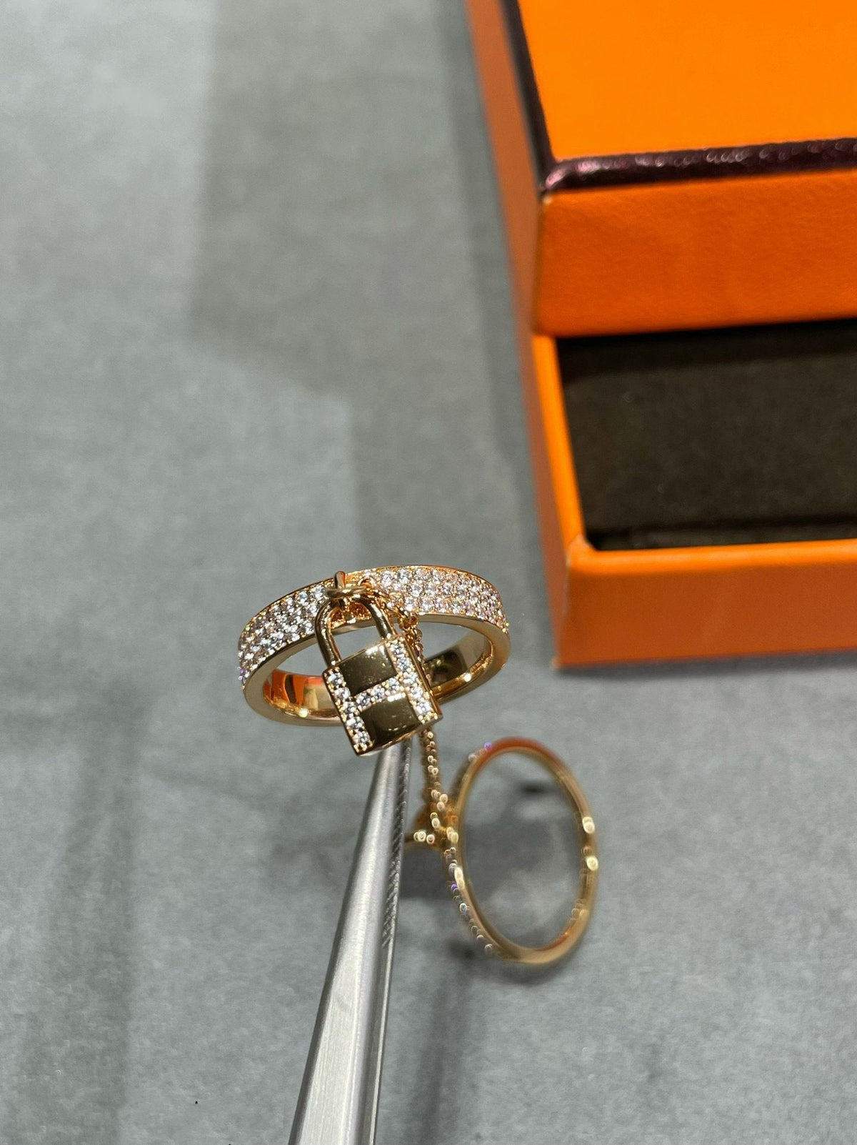 [Elowen jewels ]HM ケリー クロシェット ダブルリング ダイヤモンド付き
