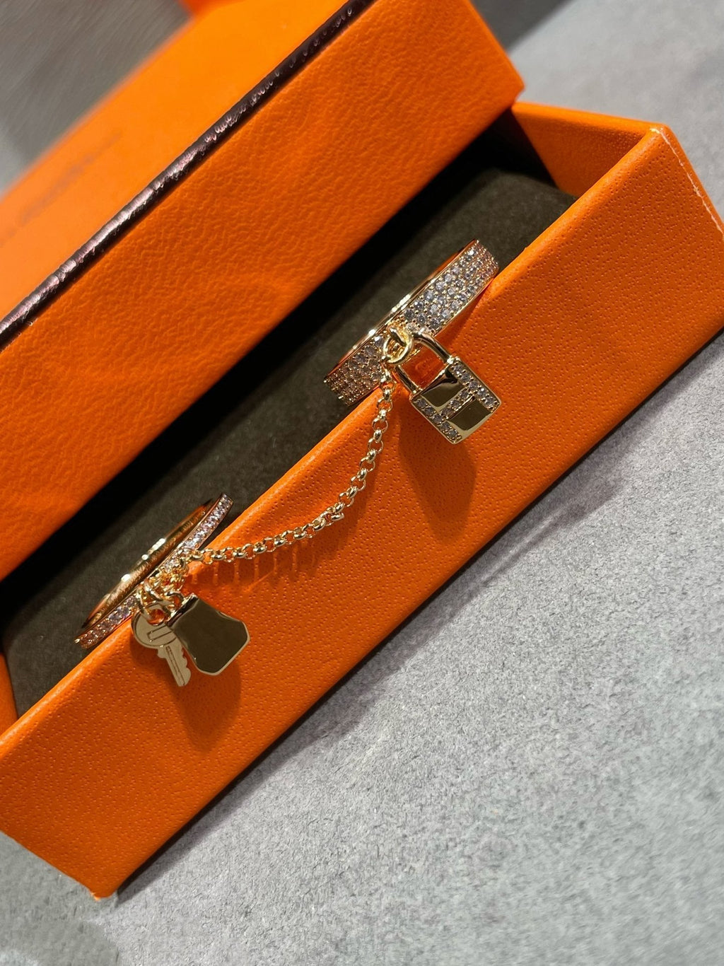[Elowen jewels ]HM ケリー クロシェット ダブルリング ダイヤモンド付き