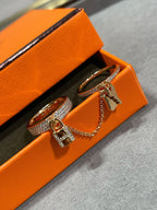 [Elowen jewels ]HM ケリー クロシェット ダブルリング ダイヤモンド付き