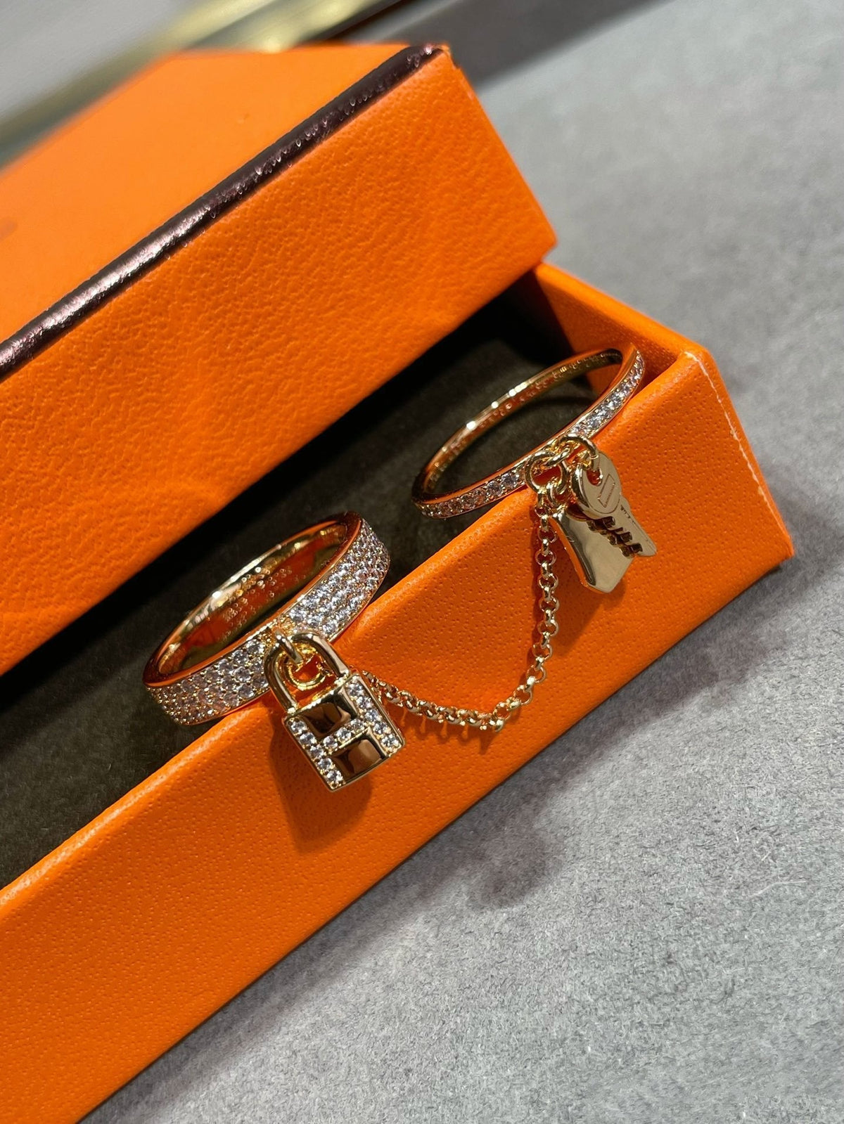 [Elowen jewels ]HM KELLY CLOCHETTE DOUBLE RING IN  WITH DIAMONDS
