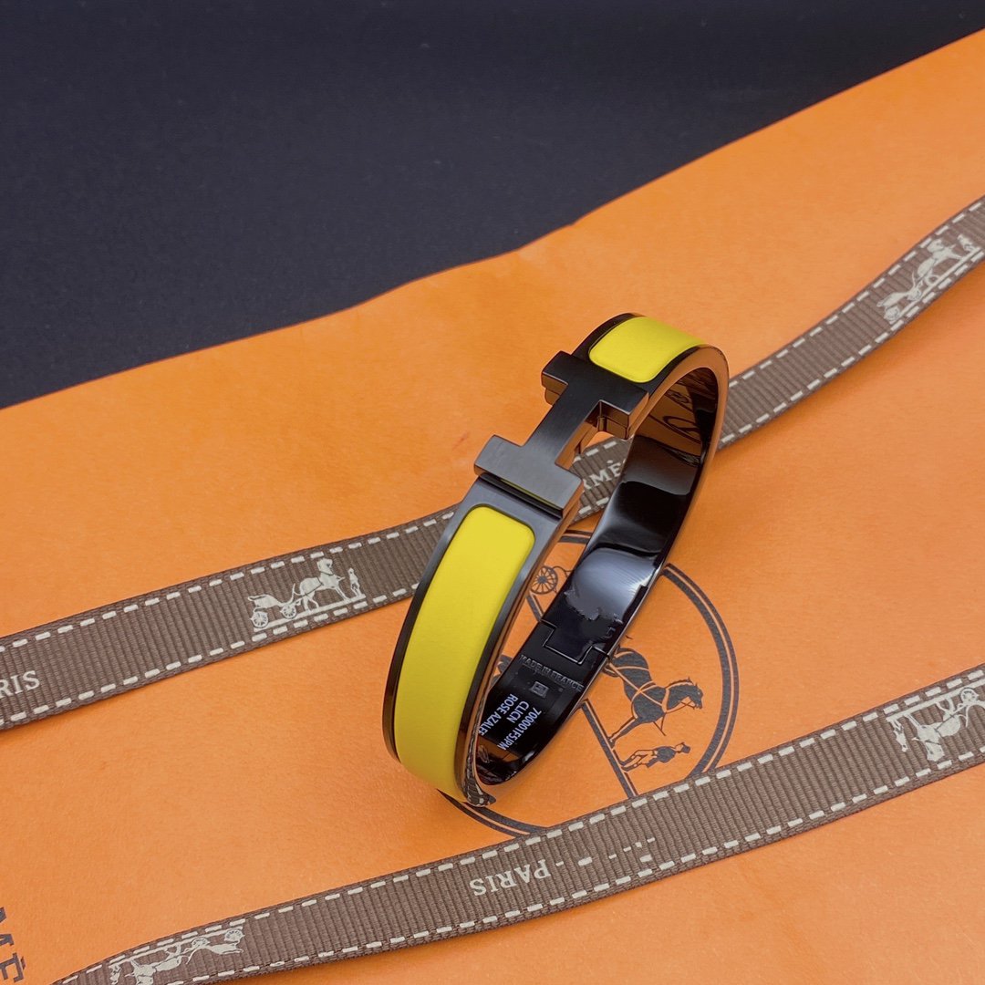 [Elowen jewels ]CLIC HM SO BLACK YELLOW BRACELET