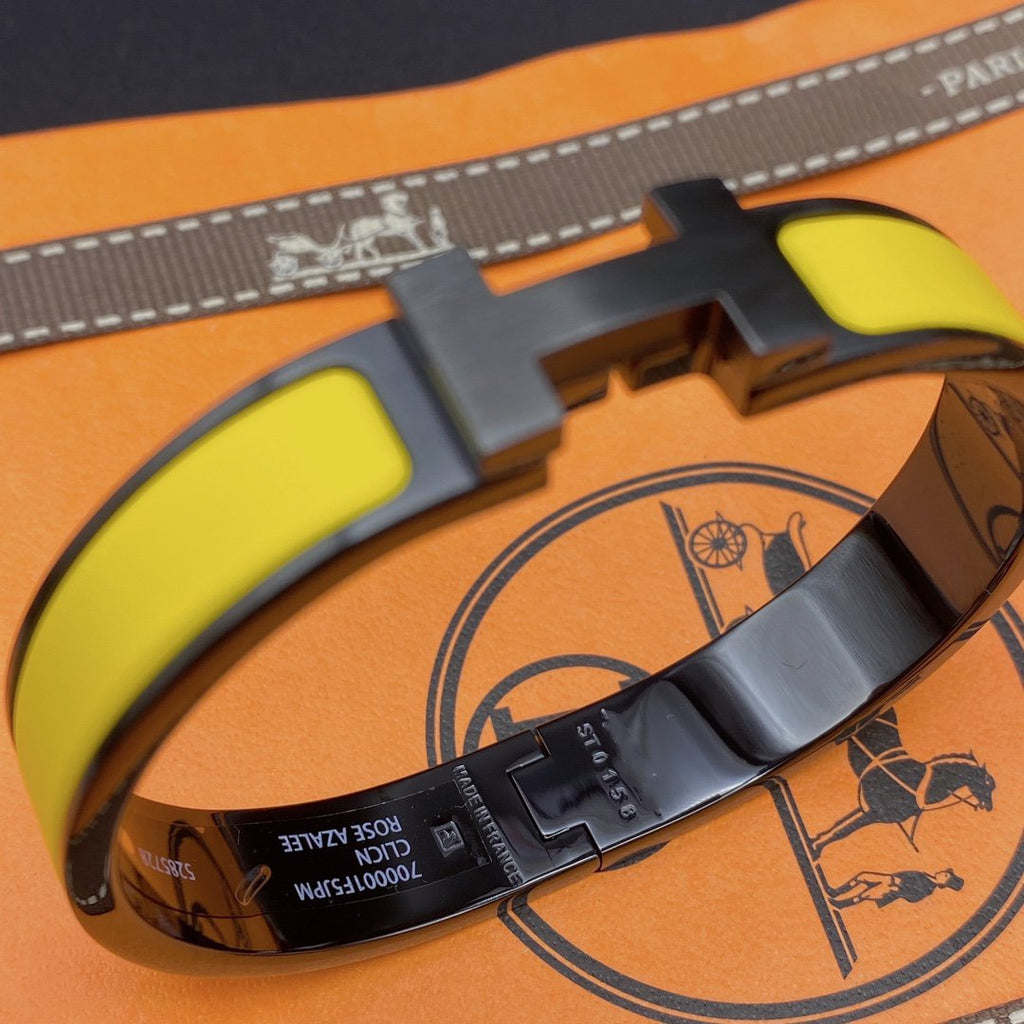 [Elowen jewels ]CLIC HM SO BLACK YELLOW BRACELET