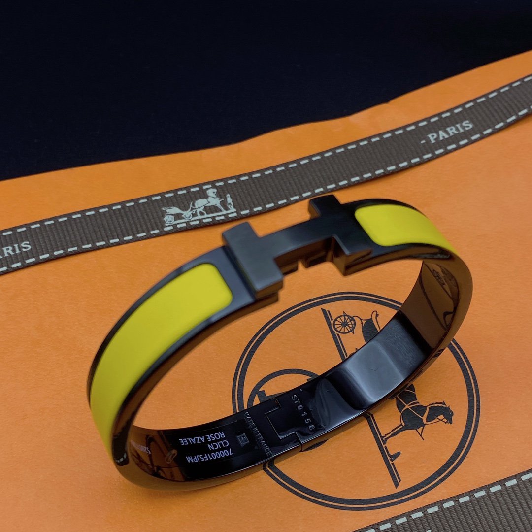 [Elowen jewels ]CLIC HM SO BLACK YELLOW BRACELET