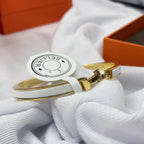 [Elowen jewels ]CLASSIC HM CLIC WHITE 8MM ENAMEL BRACELET