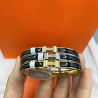 [Elowen jewels ]クラシック HM クリック ブラック 8mm エナメルブレスレット