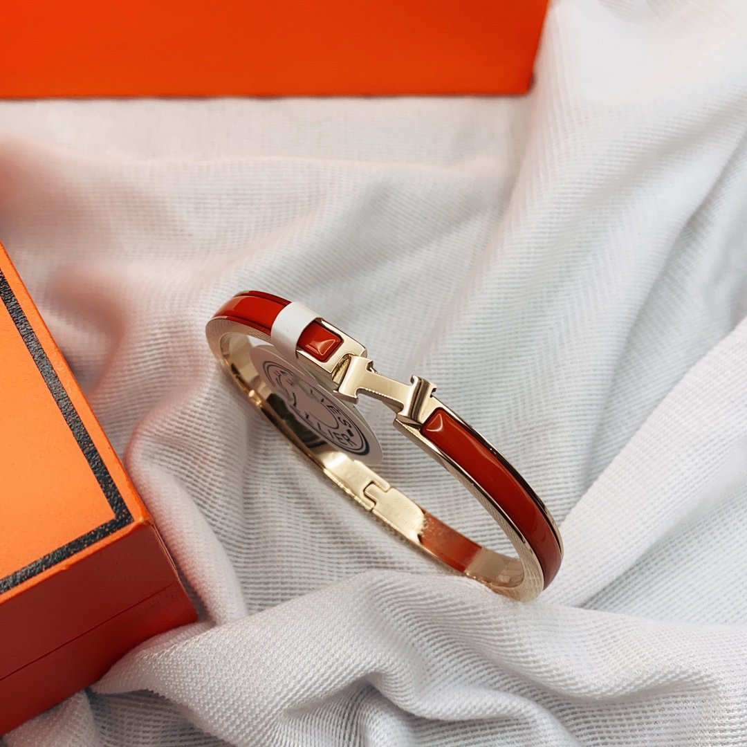 [Elowen jewels] KLASSISCHES HM CLIC ROT 8MM EMAIL-ARMBAND