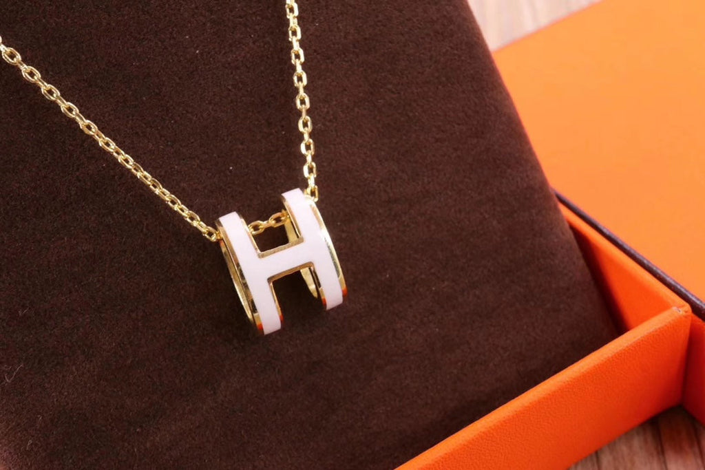 [Elowen jewels ]HM CLIC YELLOW ENAMEL GOLD NECKLACE