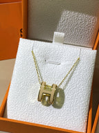 [Elowen jewels ]HM CLIC YELLOW ENAMEL GOLD NECKLACE