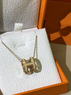 [Elowen jewels ]HM CLIC YELLOW ENAMEL GOLD NECKLACE
