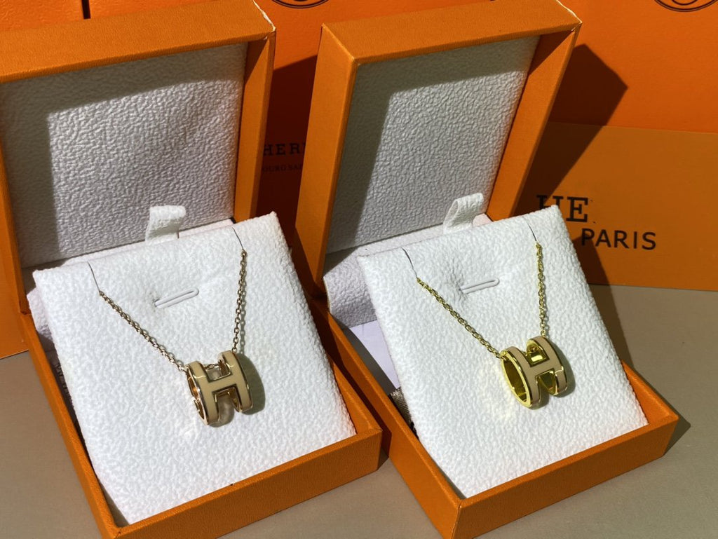 [Elowen jewels ]HM CLIC YELLOW ENAMEL GOLD NECKLACE
