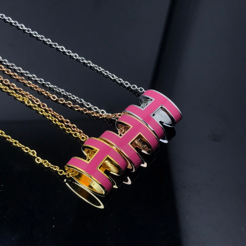 [Elowen jewels ]H NECKLACE PINK