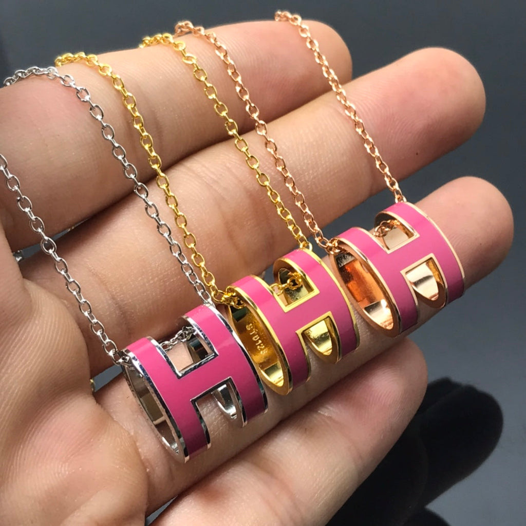 [Elowen jewels ]H NECKLACE PINK