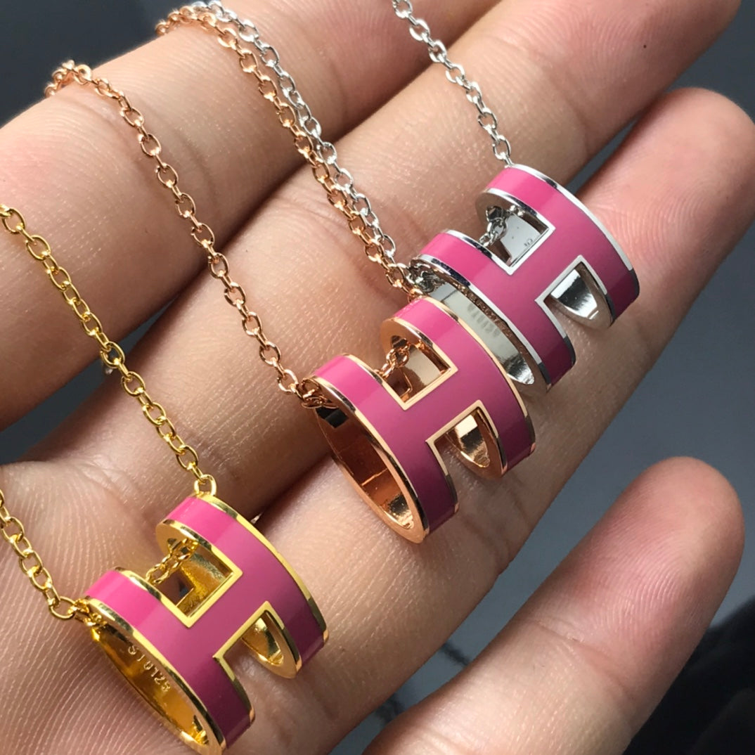 [Elowen jewels ]H NECKLACE PINK