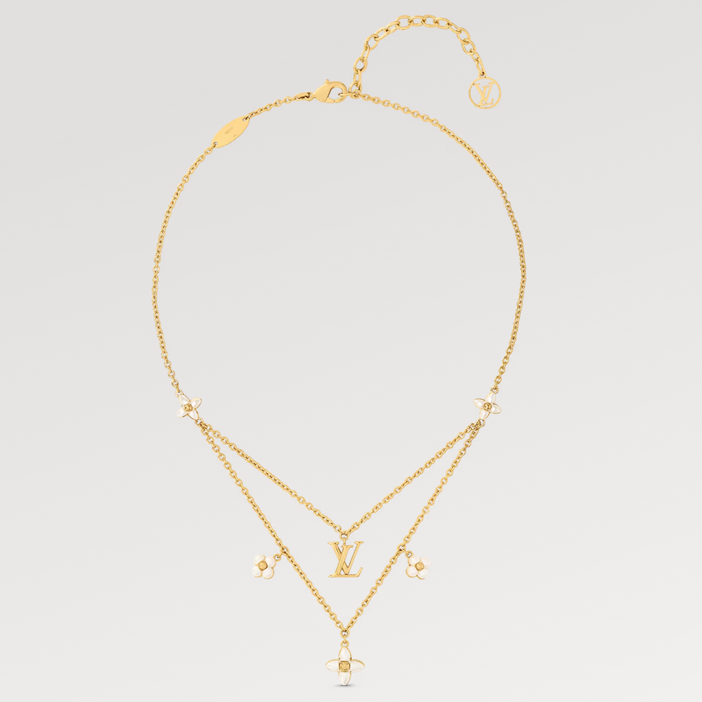 [Elowen jewels ]FLOWERGRAM GOLD MOP DOUBLE ROW NECKLACE