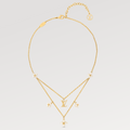 [Elowen jewels ]FLOWERGRAM GOLD MOP DOUBLE ROW NECKLACE