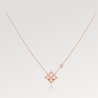 [Elowen jewels ]STAR PINK PERLMUTT 1 DIAMANT ROSÉGOLD HALSKETTE