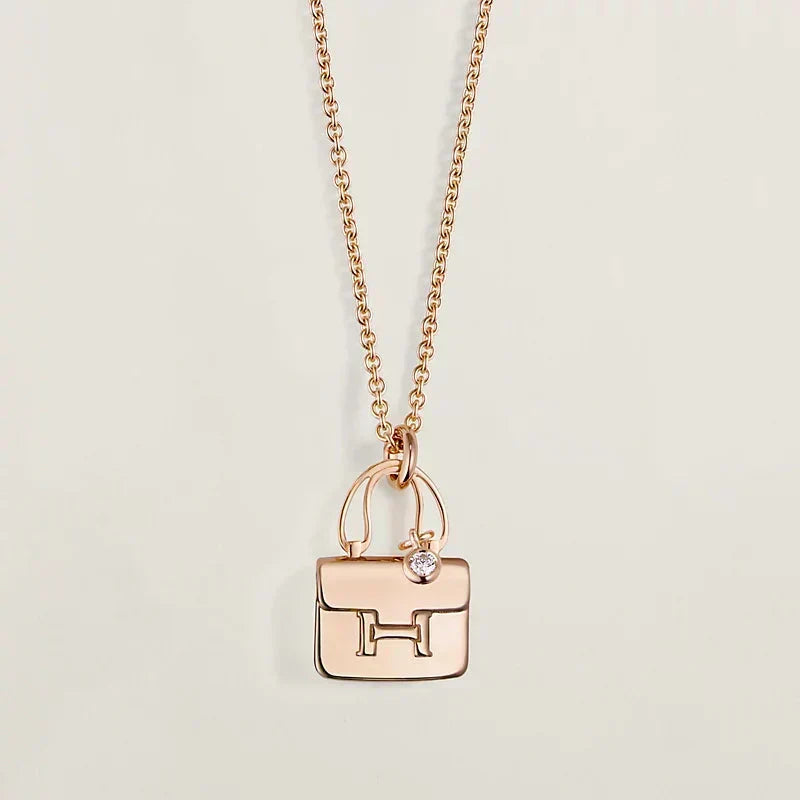[Elowen jewels ]AMULETTE PEDANT ROSE GOLD NECKLACE