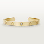 [Elowen jewels ]LOVEブレスレット 6.1MM 1ダイヤモンド オープンカフ