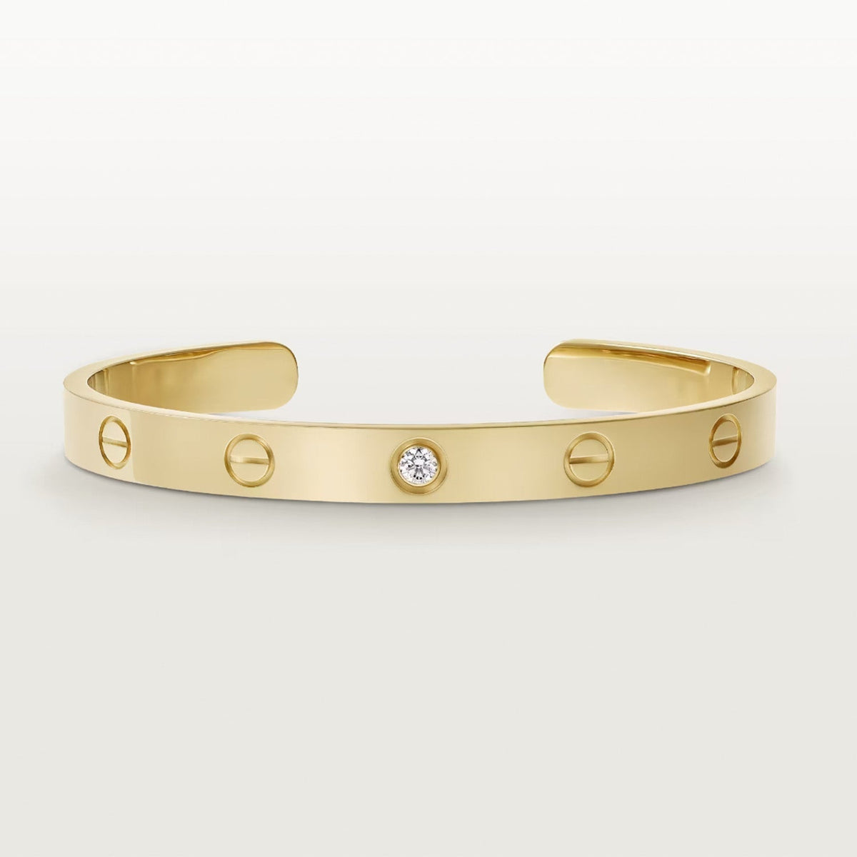 [Elowen jewels ]LOVE ARMBAND 6,1 MM 1 DIAMANT OFFENER REIF