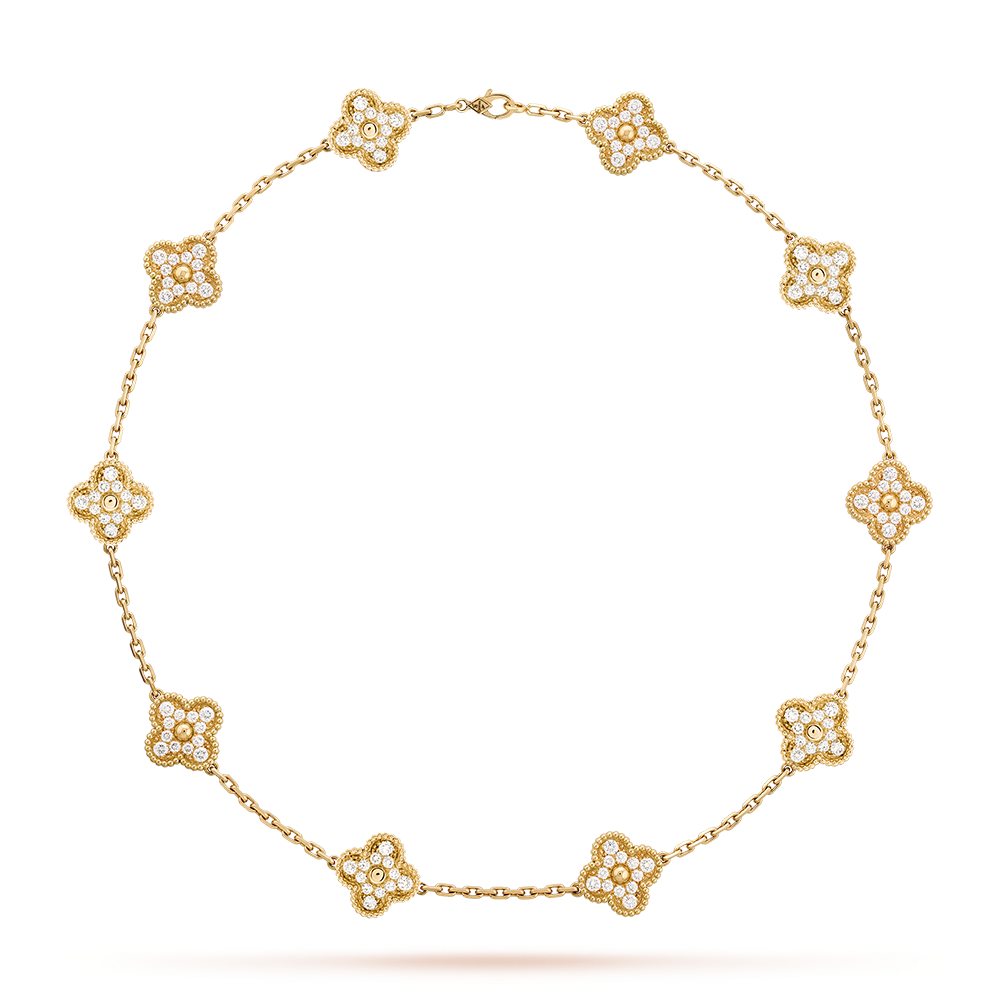 [Elowen jewels ]クローバー 10モチーフ ダイヤモンドネックレス