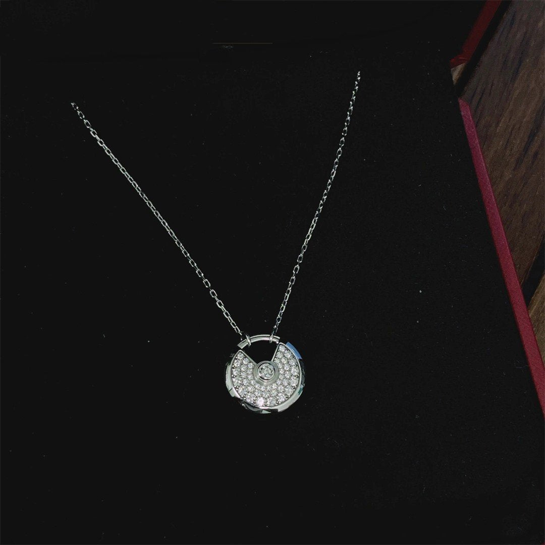 [Elowen jewels ]AMULETTE HALSKETTE SILBER VOLLDIAMANT