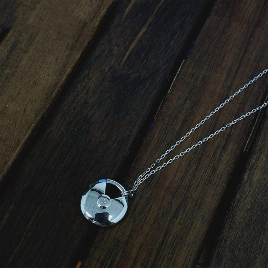 [Elowen jewels ]AMULETTE HALSKETTE SILBER VOLLDIAMANT
