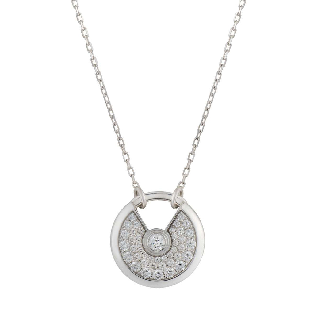 [Elowen jewels ]AMULETTE HALSKETTE SILBER VOLLDIAMANT