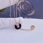 [Elowen jewels ]AMULETTE ROSE GOLD ONYX NECKLACE